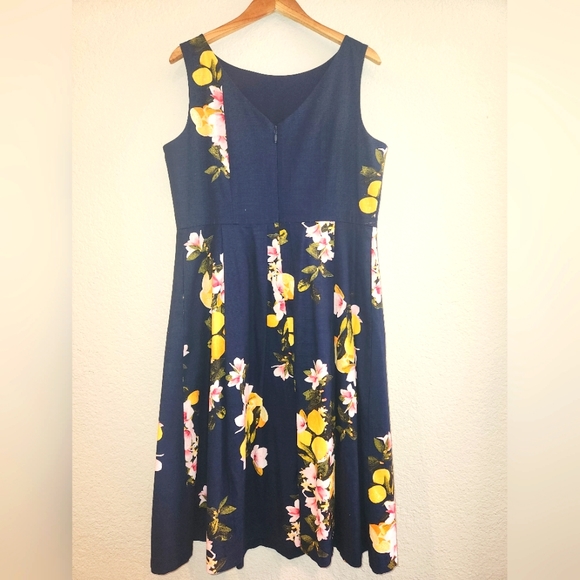 New York & Company Eva Mendez Midi Sundress with Pockets Size 16 - Picture 2 of 12